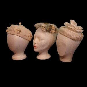 3 X 1950s HATS for Use, Parts Or Repair     6547